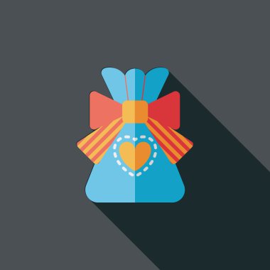 Uzun Gölge, eps10 hediye düz simgesi