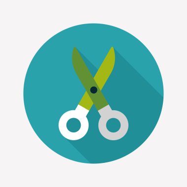 Uzun Gölge, eps10 makas düz simgesi