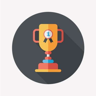 Uzun Gölge, eps10 ile kupa bardak düz simgesi