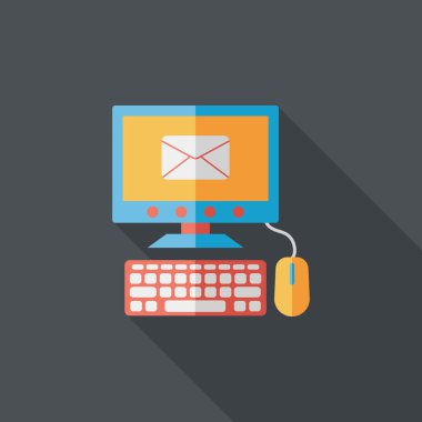 Uzun Gölge, eps10 ile bilgisayar düz simgesi