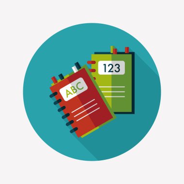 Uzun Gölge, eps10 ile dizüstü düz simgesi