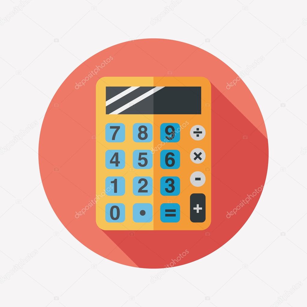 calculator flat icon with long shadow,eps10