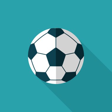 Uzun Gölge, eps10 Soccer düz simgesi