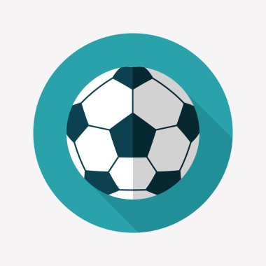 Uzun Gölge, eps10 Soccer düz simgesi