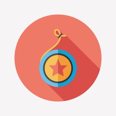 Yo yo simgesi ile uzun gölge, eps 10 daire