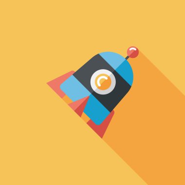 Uzun Gölge, eps10 roket düz simgesi