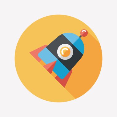 Uzun Gölge, eps10 roket düz simgesi