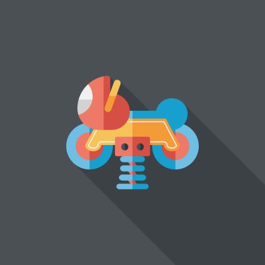 Bahçesi oyuncak uzun gölge ile'deki motor düz simgesi