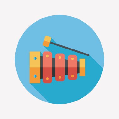 Uzun Gölge, eps10 ksilofon düz simgesi