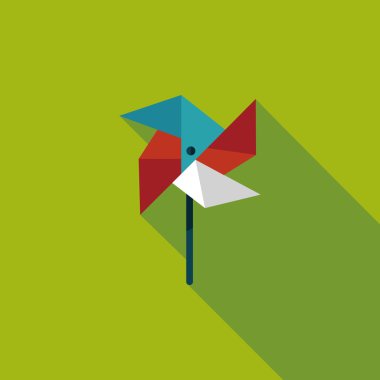 Uzun gölgeli yel değirmeni simgesi