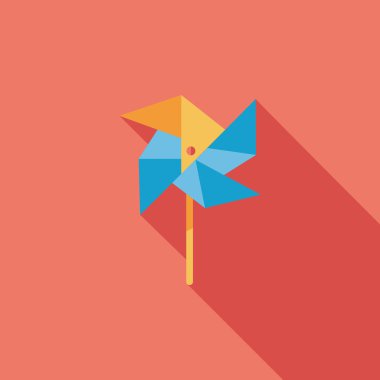 Uzun gölgeli yel değirmeni simgesi