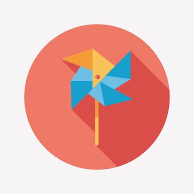 Uzun gölgeli yel değirmeni simgesi