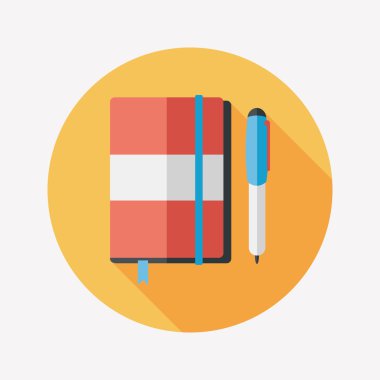 Uzun Gölge, eps10 ile dizüstü düz simgesi