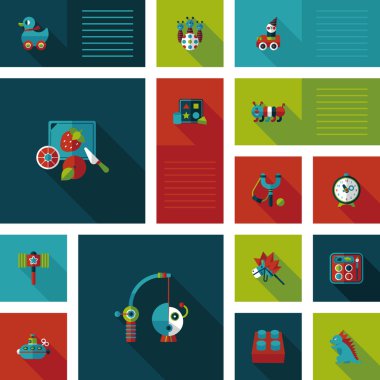 çocuk oyuncakları düz UI arka plan, eps10