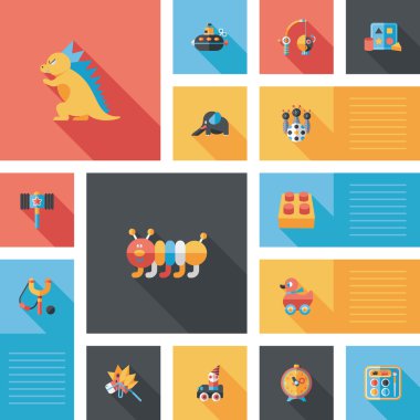 çocuk oyuncakları düz UI arka plan, eps10