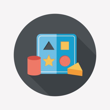 eğitici oyuncak uzun gölge, eps 10 düz simgesi