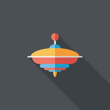 Uzun Gölge, eps10 Gyro düz simgesi