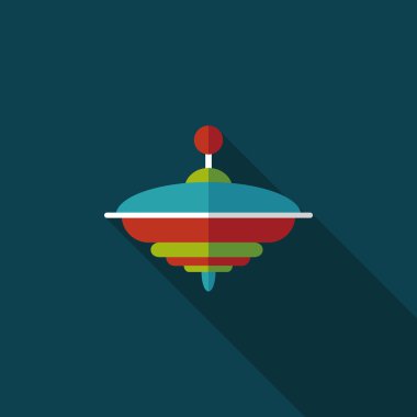 Uzun Gölge, eps10 Gyro düz simgesi