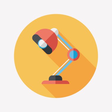 Uzun Gölge, eps10 ile masa lambası düz simgesi