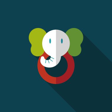 Uzun Gölge, eps10 ile fil oyuncak düz simgesi