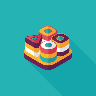 eğitici oyuncak uzun gölge, eps 10 düz simgesi