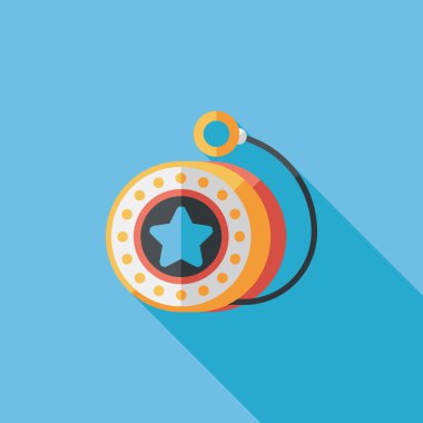 Yo yo simgesi ile uzun gölge, eps 10 daire