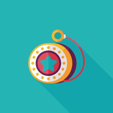 Yo yo simgesi ile uzun gölge, eps 10 daire