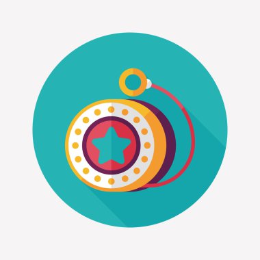 Yo yo simgesi ile uzun gölge, eps 10 daire