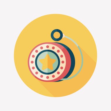 Yo yo simgesi ile uzun gölge, eps 10 daire