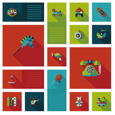 çocuk oyuncakları düz UI arka plan, eps10