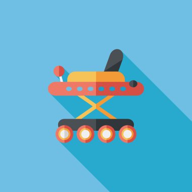 bebeğim walker düz simgesi ile uzun gölge, eps10