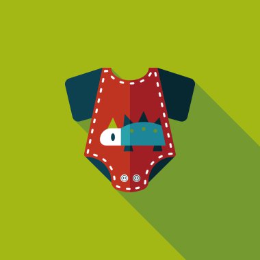 Uzun Gölge, eps 10 ile bebek onesie düz simgesi