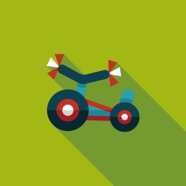 Uzun Gölge, eps10 ile çocuklar bisiklet daha düz simgesi