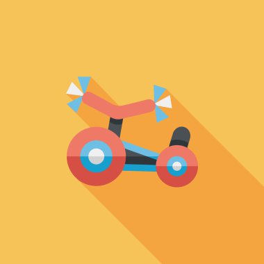 Uzun Gölge, eps10 ile çocuklar bisiklet daha düz simgesi