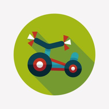 Uzun Gölge, eps10 ile çocuklar bisiklet daha düz simgesi