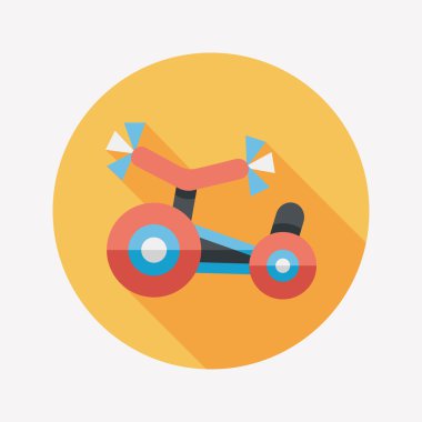 Uzun Gölge, eps10 ile çocuklar bisiklet daha düz simgesi