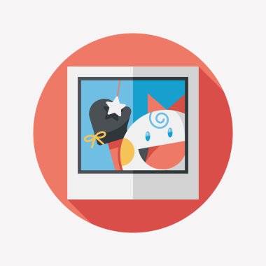 Uzun Gölge, eps10 ile yeni doğan fotoğraf düz simgesi