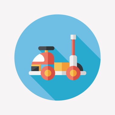 oyuncak araba uzun gölge düz simgesiyle