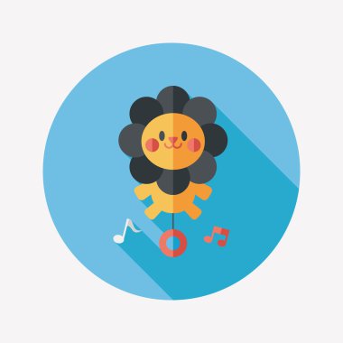 Uzun Gölge, eps10 ile aslan oyuncak düz simgesi