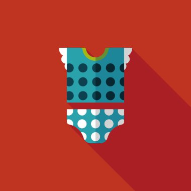 Bebek Giyim uzun gölge, eps 10 düz simgesiyle