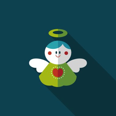 Angel uzun gölge, eps 10 düz simgesi