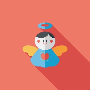 Angel uzun gölge, eps 10 düz simgesi