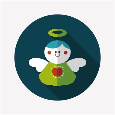 Angel uzun gölge, eps 10 düz simgesi