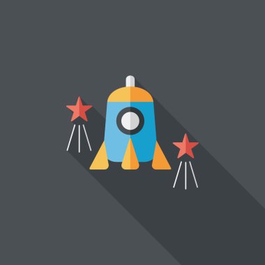 Uzun Gölge, eps10 roket düz simgesi