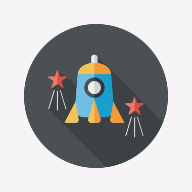 Uzun Gölge, eps10 roket düz simgesi