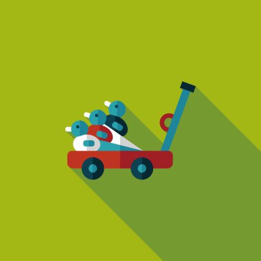 Uzun Gölge, eps10 ile düz simge oyuncak ördek sepeti