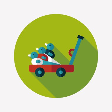 Uzun Gölge, eps10 ile düz simge oyuncak ördek sepeti