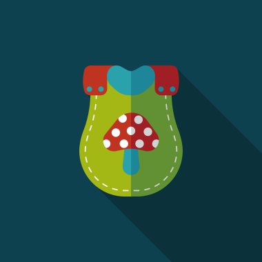 Bebek önlüğü uzun gölge, eps 10 düz simgesiyle