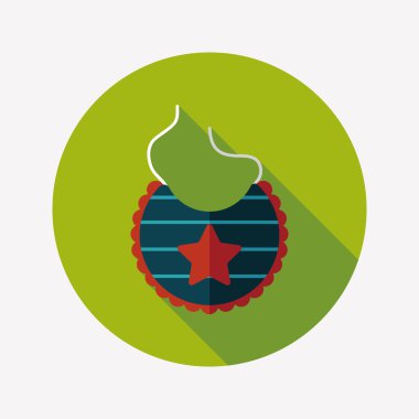 Bebek önlüğü uzun gölge, eps 10 düz simgesiyle