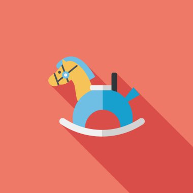 Uzun Gölge, eps10 ile at oyuncak düz simgesi